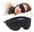 3D Contoured Black Sleep Mask – Ultra Soft & Comfortable Eye Mask for