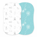 Corgi and Dandelion Seeds Bamboo Changing Pad Cover/Bassinet Sheets